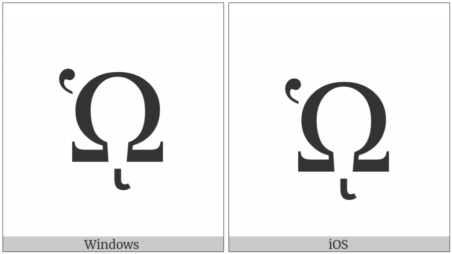 Greek Capital Letter Omega With Dasia And Prosgegrammeni on various operating systems