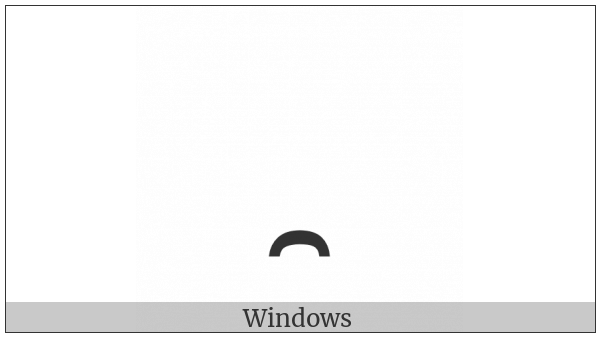 Combining Inverted Breve Below on various operating systems