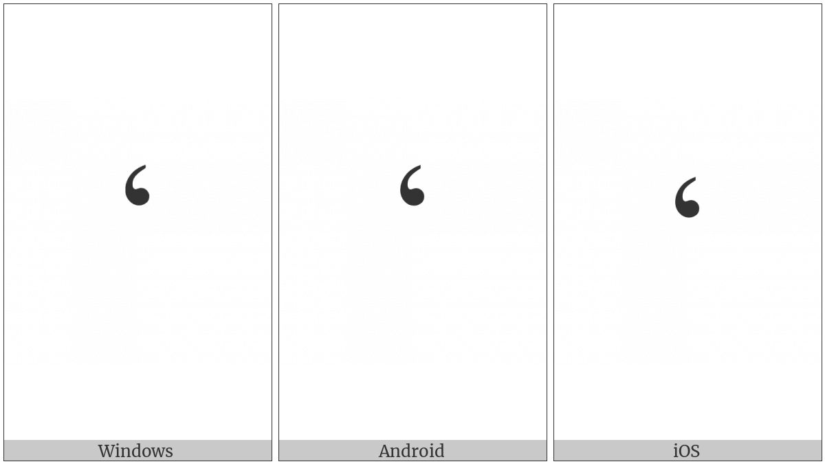 Left Single Quotation Mark on various operating systems