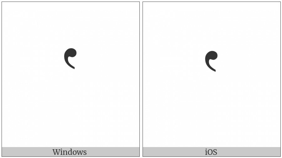 Single High-Reversed-9 Quotation Mark on various operating systems