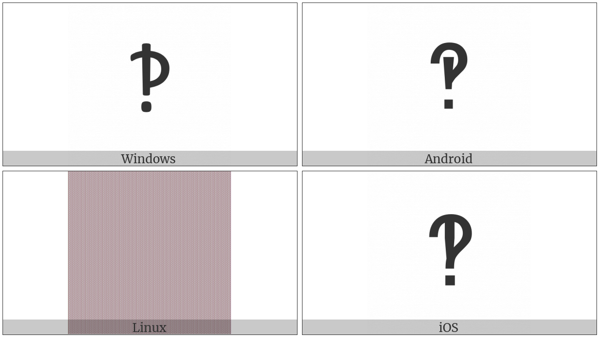 Interrobang on various operating systems