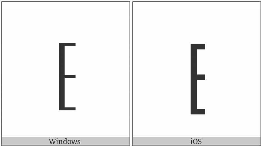 Left Square Bracket With Quill on various operating systems