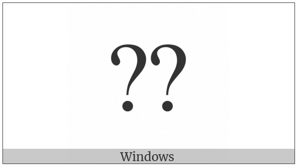 Double Question Mark on various operating systems