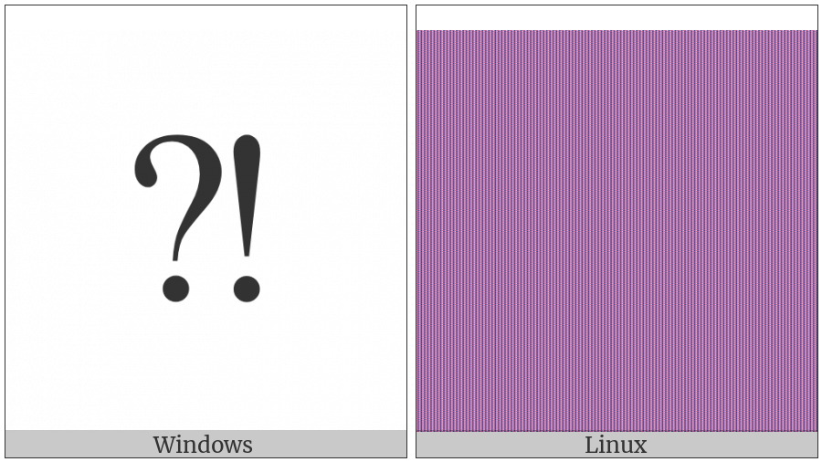 Question Exclamation Mark on various operating systems