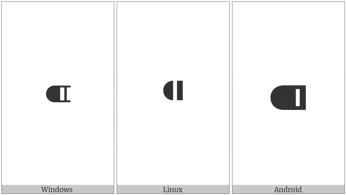 Black Leftwards Bullet on various operating systems