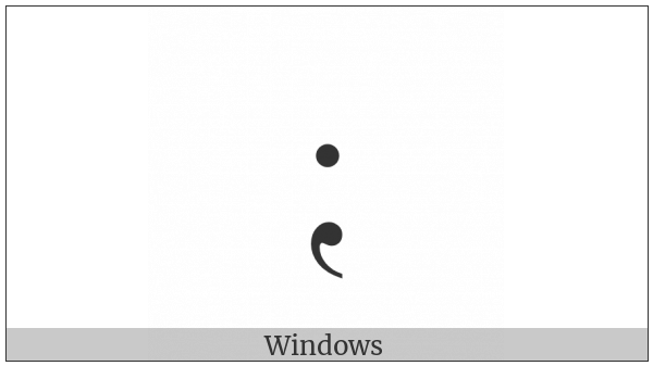 Reversed Semicolon on various operating systems