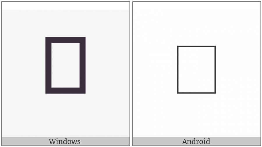 Anatolian Hieroglyph A107B on various operating systems