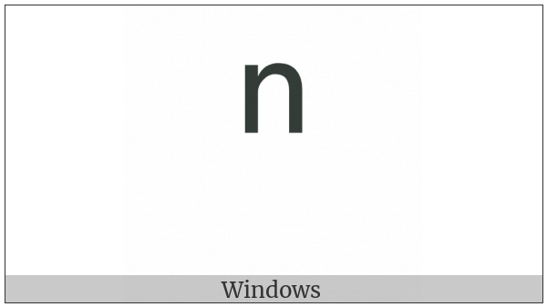 Superscript Latin Small Letter N on various operating systems