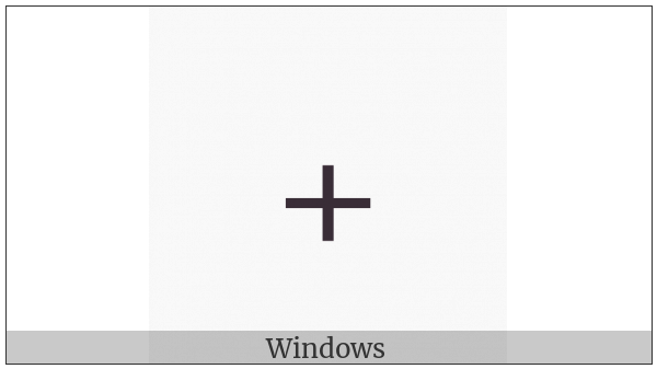 Subscript Plus Sign on various operating systems