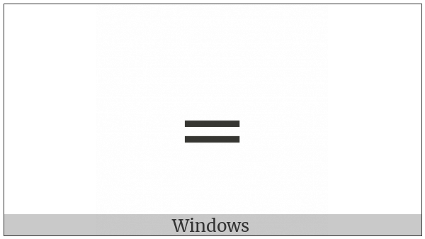 Subscript Equals Sign on various operating systems