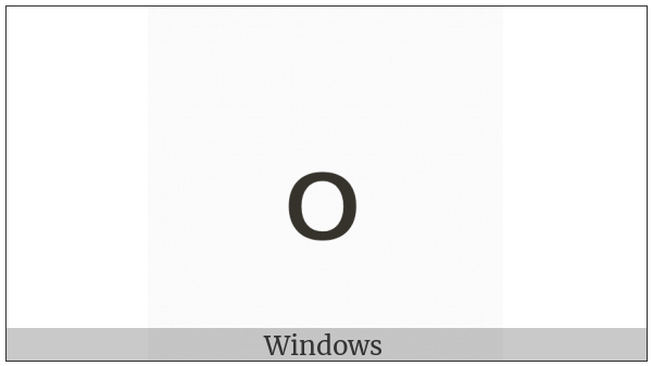Latin Subscript Small Letter O on various operating systems