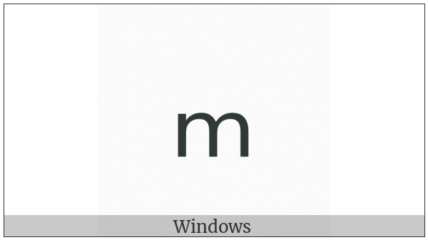 Latin Subscript Small Letter M on various operating systems
