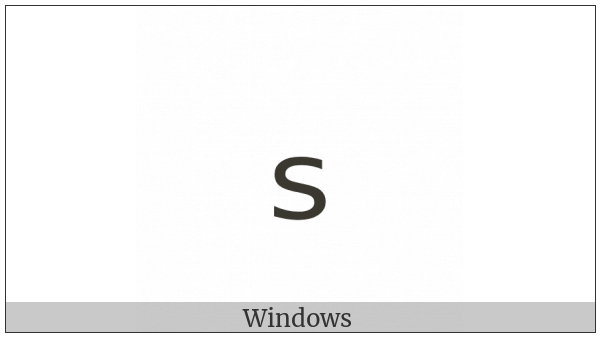 Latin Subscript Small Letter S on various operating systems