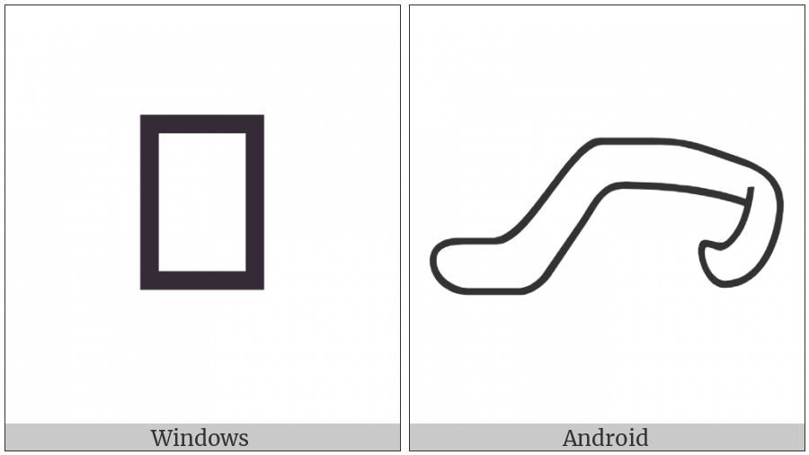 Anatolian Hieroglyph A528 on various operating systems