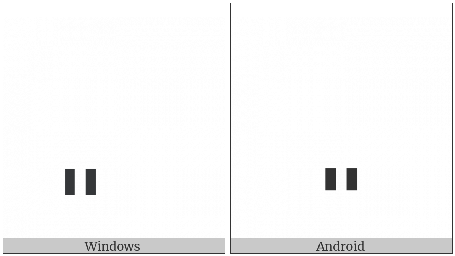 Combining Double Vertical Line Below on various operating systems