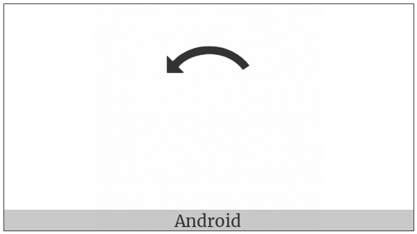 Combining Anticlockwise Arrow Above on various operating systems