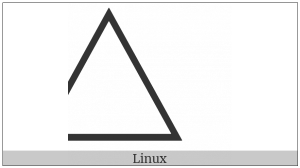 Combining Enclosing Upward Pointing Triangle on various operating systems