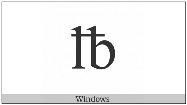 L B Bar Symbol on various operating systems