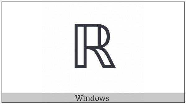 Double-Struck Capital R on various operating systems