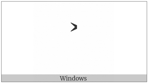 Combining Right Arrowhead Above on various operating systems