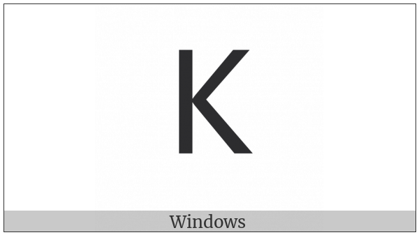 Kelvin Sign on various operating systems