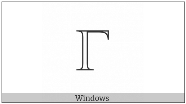 Double-Struck Capital Gamma on various operating systems