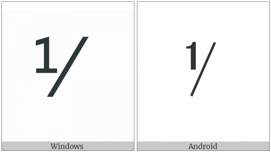 Fraction Numerator One on various operating systems