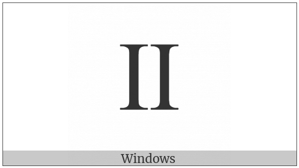 Roman Numeral Two on various operating systems