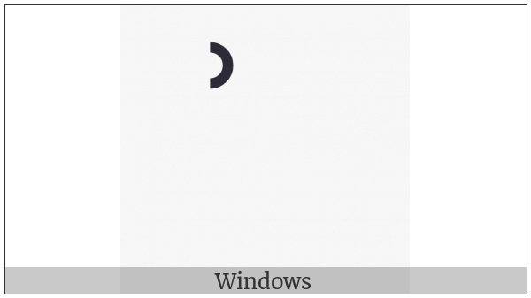 Combining Right Half Ring Above on various operating systems