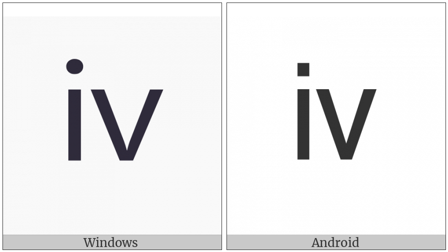Small Roman Numeral Four on various operating systems
