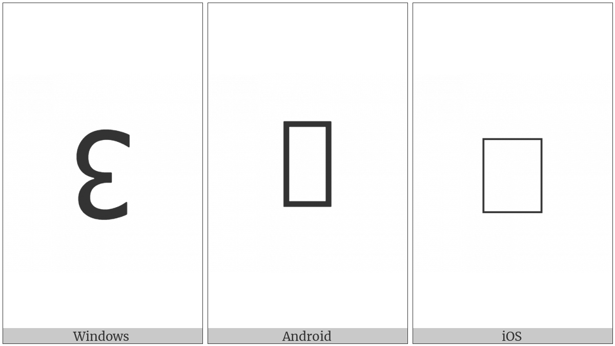 Turned Digit Three on various operating systems