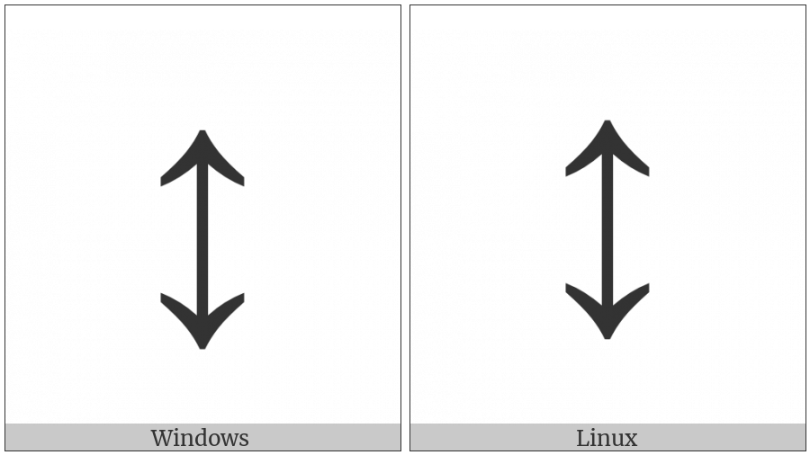 Up Down Arrow on various operating systems