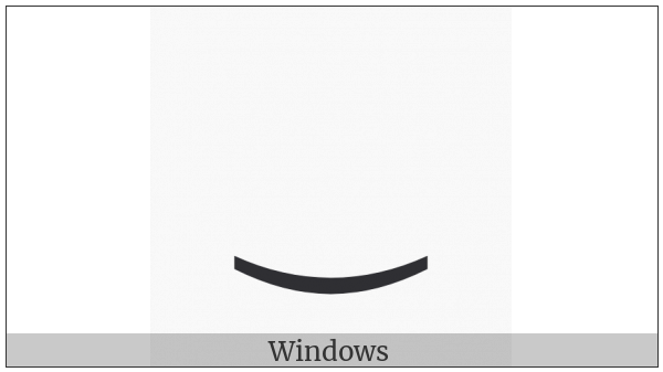 Combining Double Breve Below on various operating systems