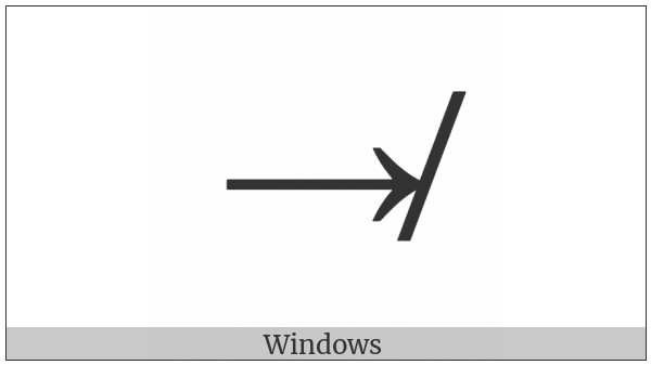Rightwards Arrow With Stroke on various operating systems