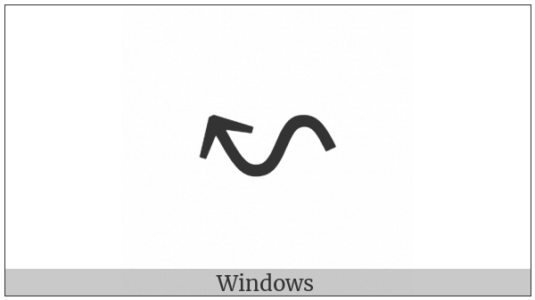 Leftwards Wave Arrow on various operating systems