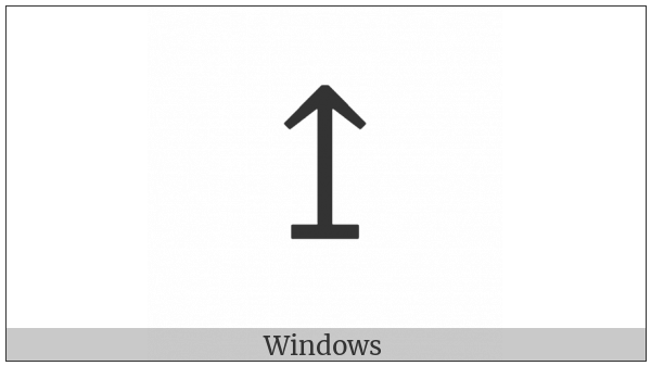 Upwards Arrow From Bar on various operating systems