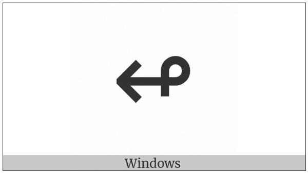 Leftwards Arrow With Loop on various operating systems
