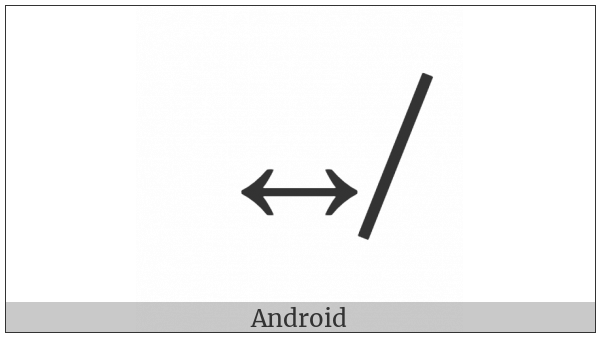 Left Right Arrow With Stroke on various operating systems