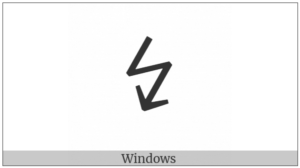 Downwards Zigzag Arrow on various operating systems