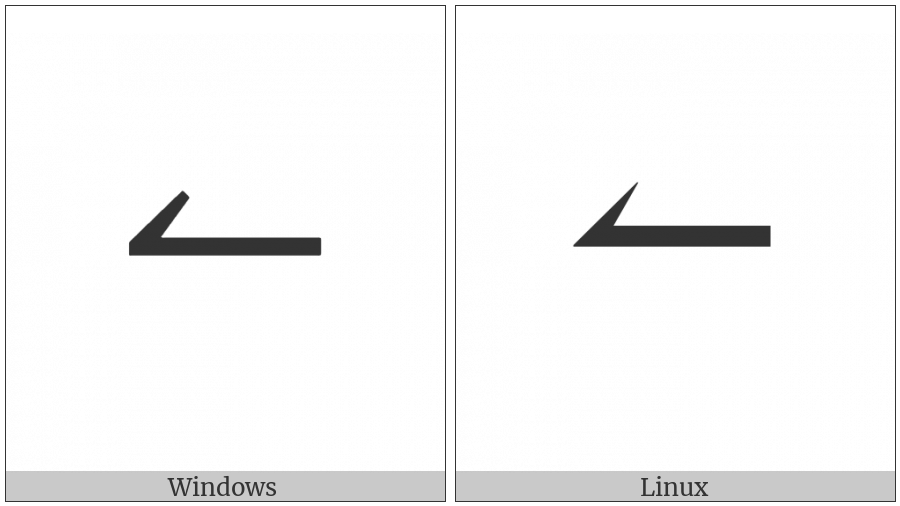 Leftwards Harpoon With Barb Upwards on various operating systems
