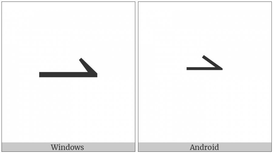 Rightwards Harpoon With Barb Upwards on various operating systems