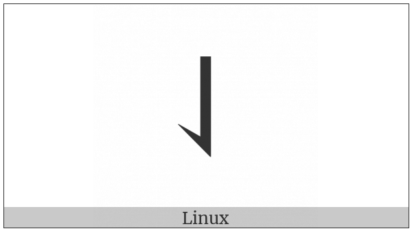 Downwards Harpoon With Barb Leftwards on various operating systems