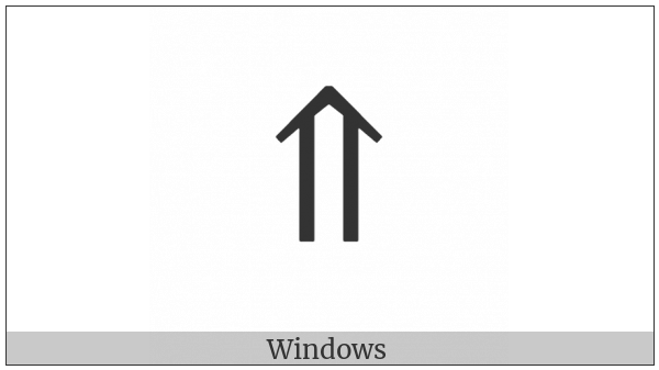Upwards Double Arrow on various operating systems