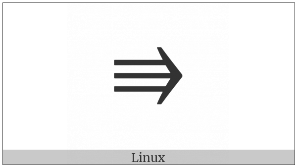 Rightwards Triple Arrow on various operating systems