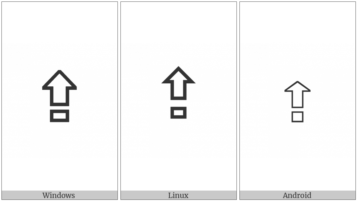 Upwards White Arrow From Bar on various operating systems