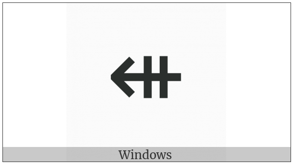 Leftwards Arrow With Double Vertical Stroke on various operating systems