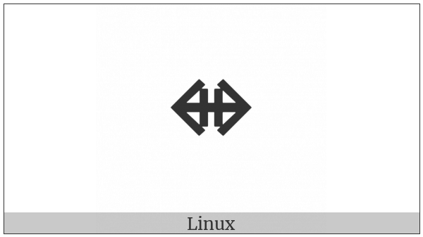 Left Right Arrow With Double Vertical Stroke on various operating systems
