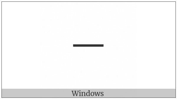 Minus Sign on various operating systems