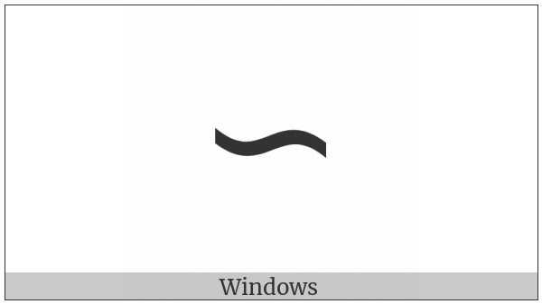 Reversed Tilde on various operating systems