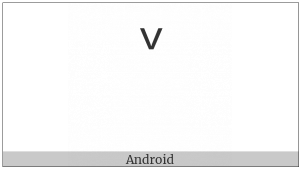 Combining Latin Small Letter V on various operating systems